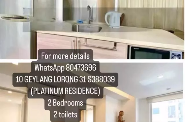 House Rent • Outram •  Platinum Residence • S$3000 • Condo • 720ft² / 66m²