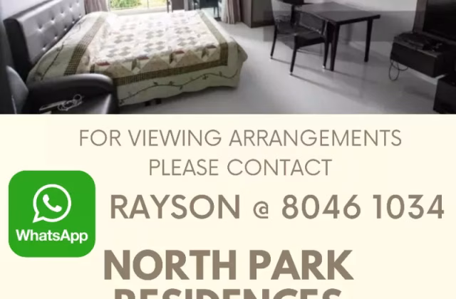 House Rent • Rochor •  North Park Residences • S$2200 • Condo • 431ft² / 40m²