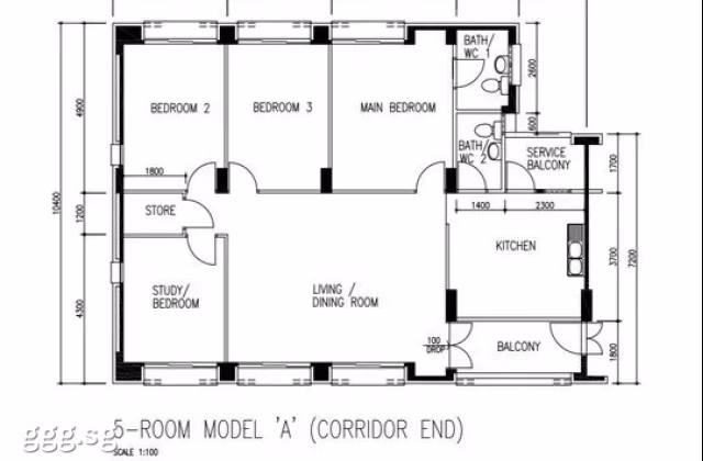 House Rent • Newton • 113 Whampoa Road • S$4600 • 5-Room (4 BR) • 1410ft² / 130m²