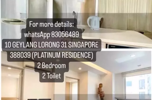 House Rent • Outram •  Platinum Residence • S$3000 • Condo • 720ft² / 66m²