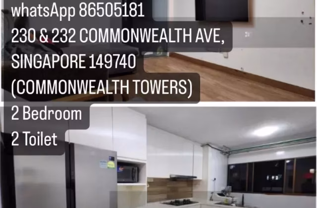 House Rent • Choa Chu Kang •  Commonwealth Towers • S$3000 • 2-Room (1 BR) • 689ft² / 64m²