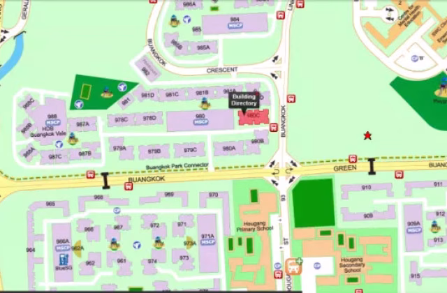 Room Rent • Singapore River • 980C Buangkok Crescent • S$550 • 4-Room (3 BR) • Common Room