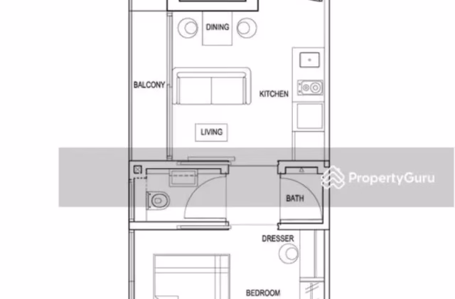 House Sale • Singapore River •  Park Residences Kovan • S$696000 • Apartment • 355ft² / 32m²