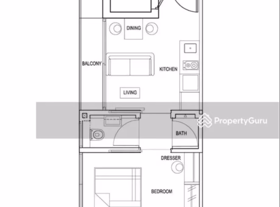 House Sale • Singapore River •  Park Residences Kovan • S$696000 • Apartment • 355ft² / 32m² Photo