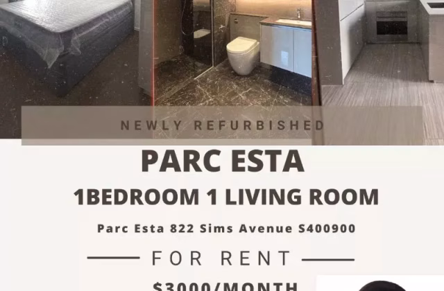 House Rent • Outram •  Parc Esta • S$3000 • Apartment • 452ft² / 41m²