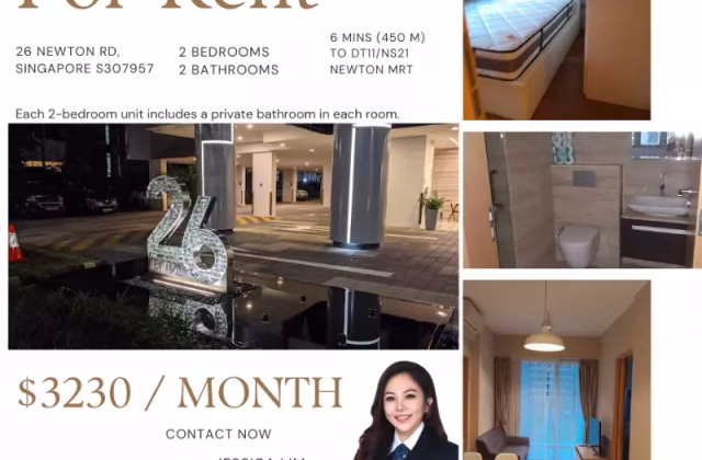 House Rent • Newton •  26 Newton • S$3230 • Condo • 520ft² / 48m²