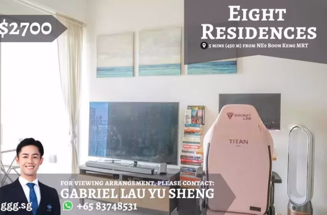 House Rent • Museum •  Eight Riversuites • S$2700 • Condo • 489ft² / 45m²
