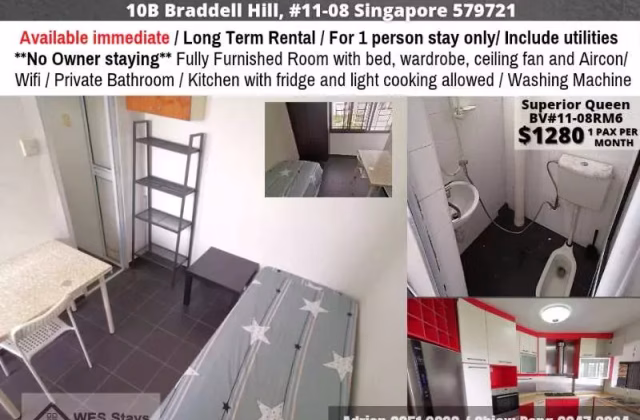 Room Rent • Marine Parade •  Braddell View • S$1280 • Apartment • Master Room