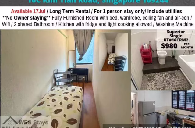 Room Rent • Clementi •  Kai Fook Mansion • S$1000 • Walk-up • Common Room