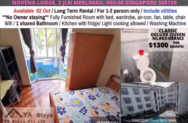 Room Rent • Newton •  Novena Lodge • S$1300 • Condo • Common Room