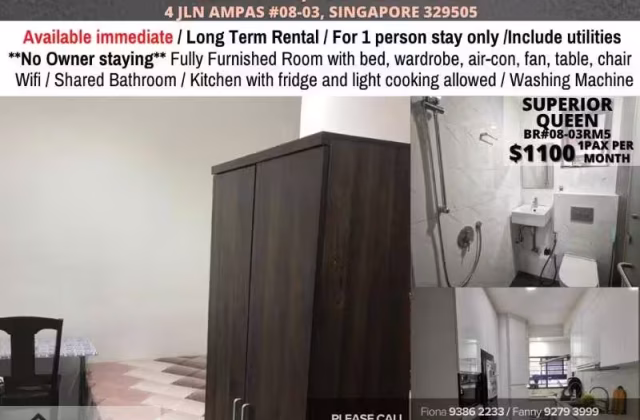Room Rent • Newton •  Balestier Regency • S$1080 • Condo • Common Room