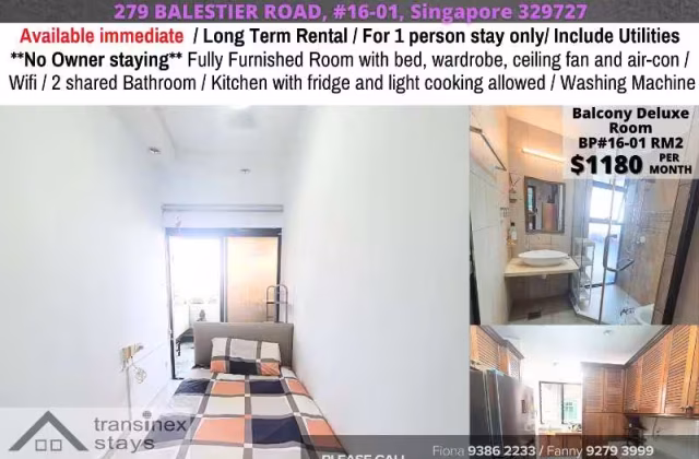 Room Rent • Newton •  Balestier Point • S$1180 • Condo • Common Room