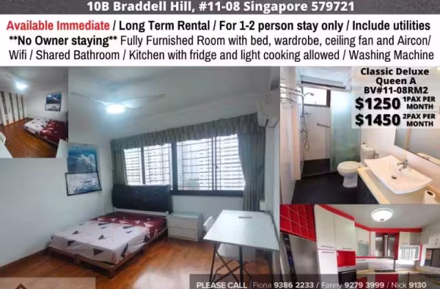 Room Rent • Marine Parade •  Braddell View • S$1250 • Apartment • Master Room