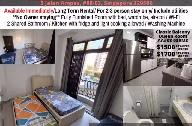 Room Rent • Newton •  Ampas Apartments • S$1500 • Condo • Common Room