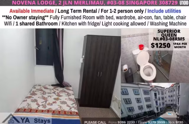 Room Rent • Newton •  Novena Lodge • S$1250 • Condo • Common Room
