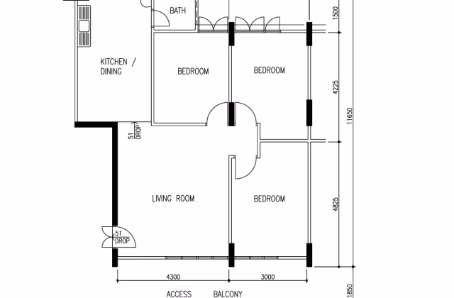 House Sale • Bukit Timah • 8 Bedok South Avenue 2 • S$520000 • 3-Room (2 BR) • 882ft² / 81m²