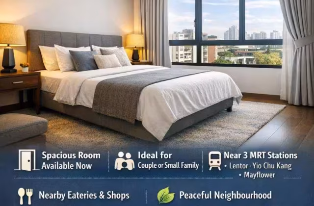 Room Rent • Orchard • 610 Ang Mo Kio Avenue 4 • S$1350 • 3-Room (2 BR) • Master Room