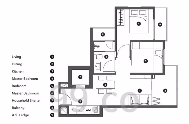 House Sale • Newton •  Okio • S$990000 • Apartment • 592ft² / 54m²